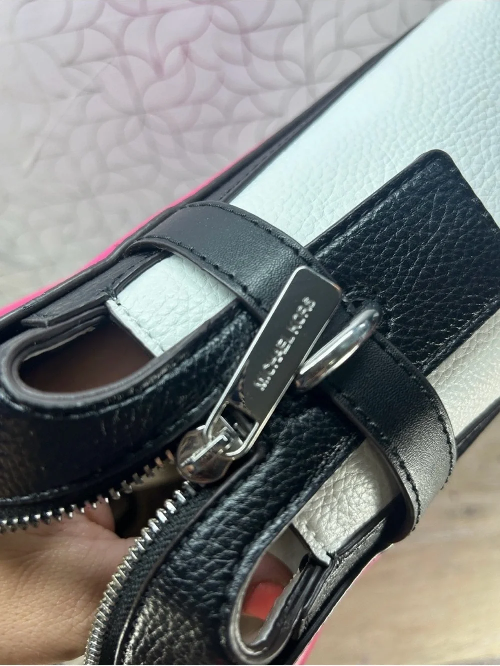 Michael Kors Mercer Medium Color-Block Belted Satchel! Preowned!